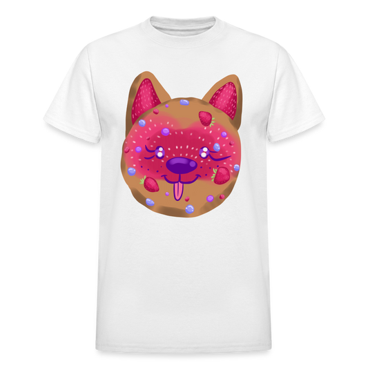 Strawberry Dog Adult T-Shirt - white